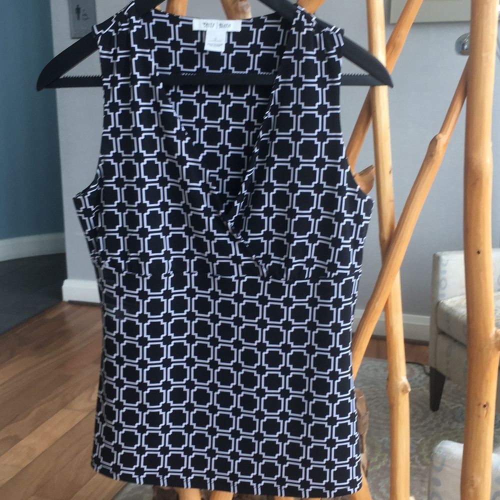 WHBM Square Design Tank Top Blouse